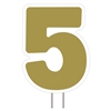 Number 5 - Gold Yard Sign - 25"
