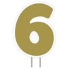 Number 6 - Gold Yard Sign - 24"