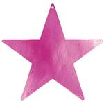 CERISE FOIL STAR CUTOUT - 5 inches