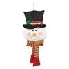 Snowman Head Door Hanger - Plush