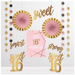 Blush Sweet Sixteen Room Decorating Kit