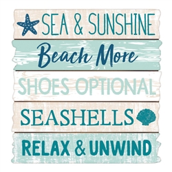 SEA, SAND, SUN STANDING BEACH SIGN