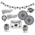 Grad Room Decorating Kit - White/Black