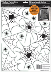 Spider and Web Window Decoration