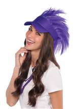 Purple Spiked Visor Hat