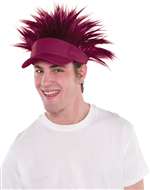 Burgundy Spiked Visor Hat