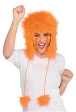 Orange Fuzzy Hat