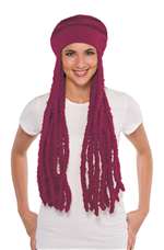 Burgundy Dread Cap Wig