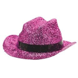 Pink Glitter Mini Cowboy Hat