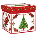 TRADITONAL POINSETTA SMALL  POPUP GIFT BOX