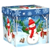 WOODLAND SNOWMAN MEDIUM  POP UP GIFT BOX