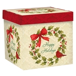 CHRISTMAS CARDINAL SMALL POP UP GIFT BOX