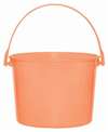 PLASTIC BUCKET WITH HANDLE - ORANGE PEEL