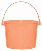 PLASTIC BUCKET WITH HANDLE - ORANGE PEEL