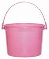 PLASTIC BUCKET WITH HANDLE - BRIGHT PINK