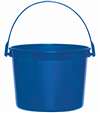 PLASTIC BUCKET WITH HANDLE - ROYAL BLUE