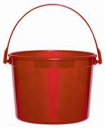 PLASTIC BUCKET WITH HANDLE - APPLE RED