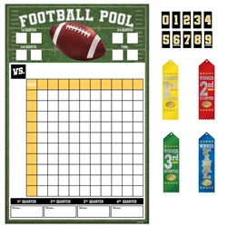 Football Pool Game With Award Ribbons