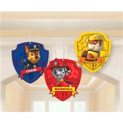 Paw Patrol Honeycomb Hanging Decorations