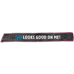 50th Birthday Fabric Sash