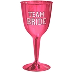 Team Bride Plastic Wine Glasses