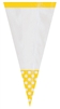 Cone Shaped Yellow Polka Dot Bags