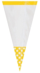 Cone Shaped Yellow Polka Dot Bags