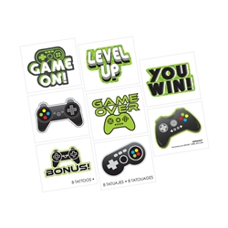 Level Up Gamer Temporary Tattoos