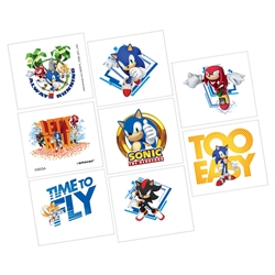 Sonic The Hedgehog Temporary Tattoos Favors