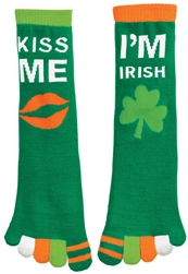 St Pat's Toe Socks - Kiss Me