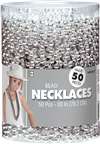 Silver Bead Necklaces 50 Count