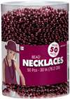 Burgundy Bead Necklaces 50 Count