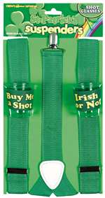 ST. PATS SHOTGLASS SUSPENDERS