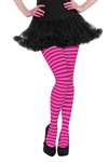 Pink 2 Tone Striped Tights