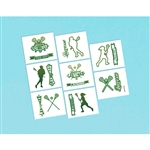 Lacrosse Crosse Check Temporary Tattoos