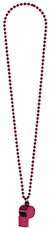 Burgundy Whistle On Chain Necklace