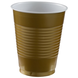 Gold Plastic 18 Oz Cups - 20 Count