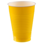 Yellow Sunshine Cups 12 Oz - 20 Count