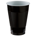 Black Plastic 12 Oz Cups - 20 Ct