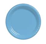 PASTEL BLUE DESSERT PLASTIC PLATES 7in-20 CT