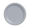 SILVER DESSERT PLASTIC PLATES 7in-20 PC