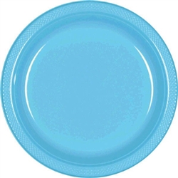 CARRIBEAN BLUE 7in PLASTIC PLATES