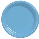 PASTEL BLUE LUNCHEON PLASTIC PLATES 9in-20 CT