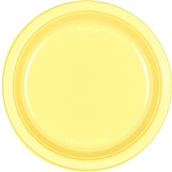 Light Yellow Luncheon Plastic Plates 9 inch-20 Ct