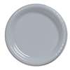 SILVER LUNCHEON PLASTIC PLATES 9in-20 PC