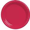 RED DINNER PLASTIC PLATES 10.25in.-20 CT