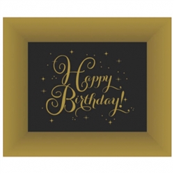 Gold Happy Birthday Large Trays - 2 Pack