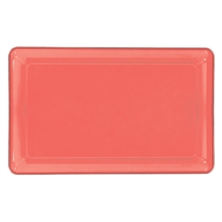 Pantone Living Coral Plastic Rectangular Tray