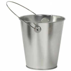 SILVER METAL BUCKET