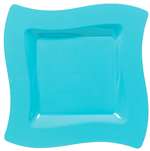 Caribbean Blue 10in. Wavy Plates 10Ct